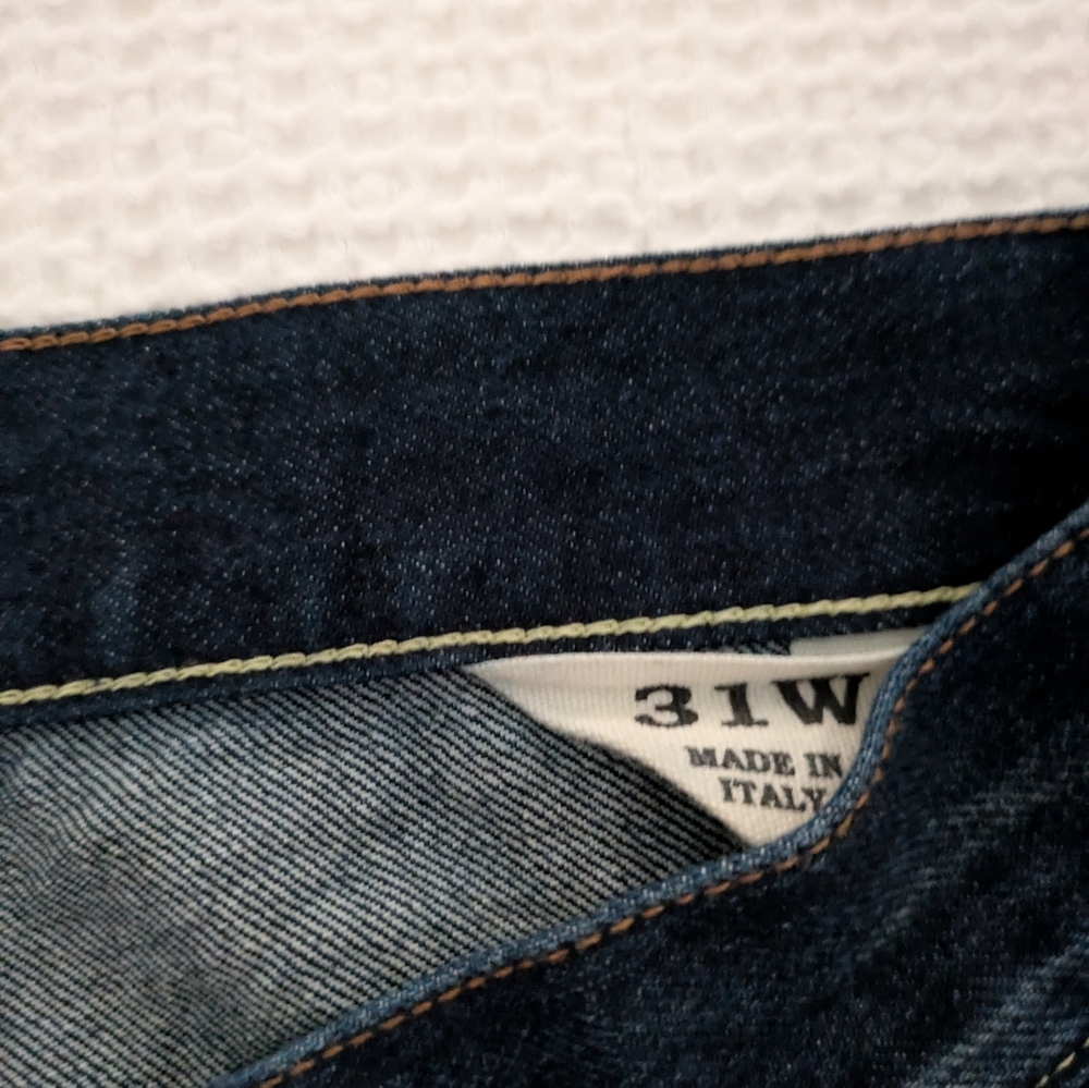 Gilded Age Men's Jeans Size 31 Morrison Slim Dark Work Wash Made In Italy NWT - Picture 3 of 7